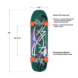 Loaded Bolsa II Carver CX 34" Surf Skate Complete kopen bij Sickboards de Longboard winkel
