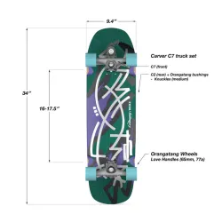 Loaded Bolsa II Carver C7 34" Surf Skate Complete kopen bij Sickboards de Longboard winkel