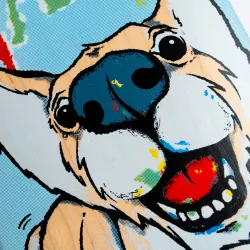 Waltz Crayon Corgi Freestyle 7.75" Skateboard Deck