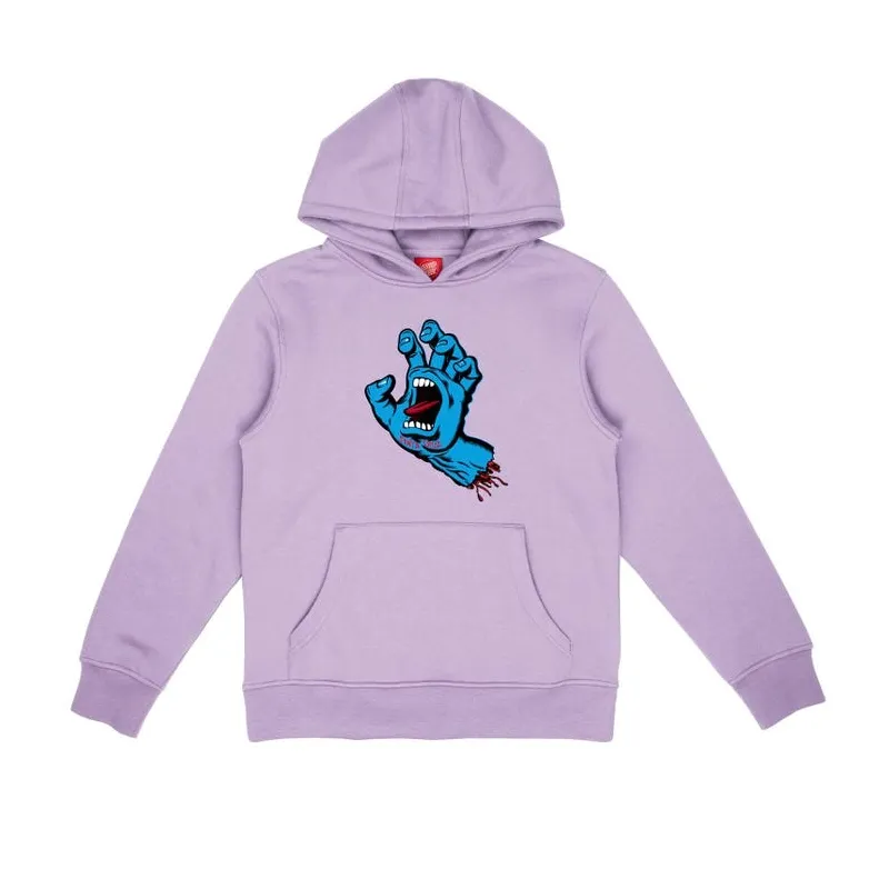 Santa Cruz Screaming Hand Kids Hoodie - 6-8 Digital Lavender