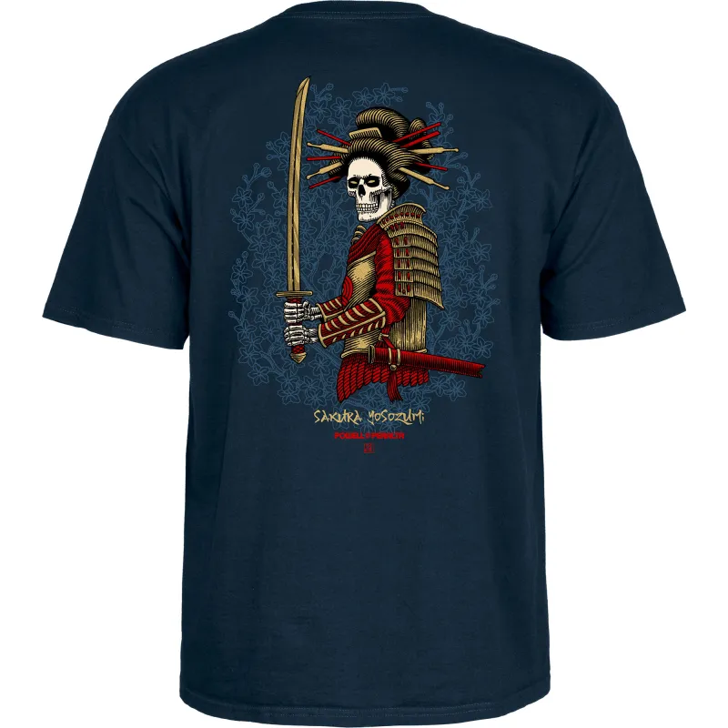Powell-Peralta Sakura Yosozumi - Onna Bugeisha T-Shirt Navy