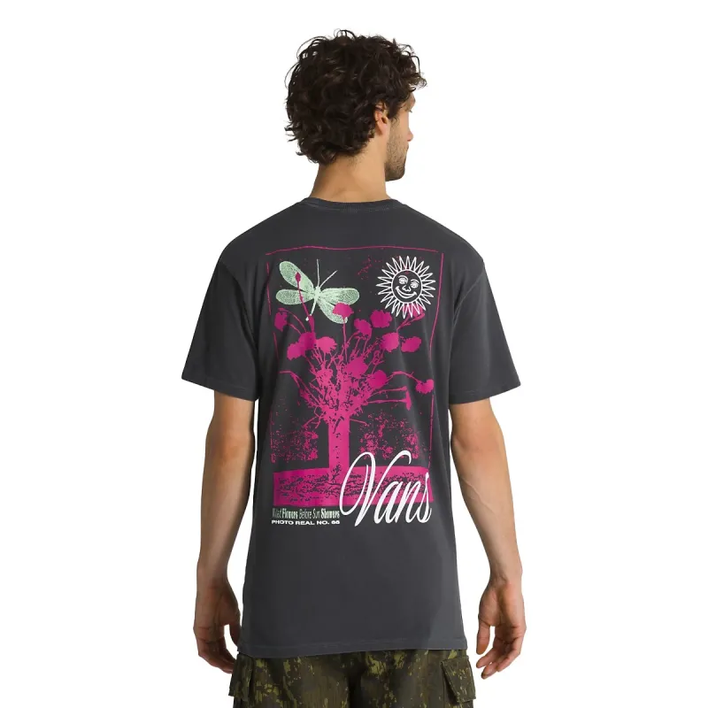 Vans Wildflower Photo Negative Vintage T-Shirt - S Asphalt