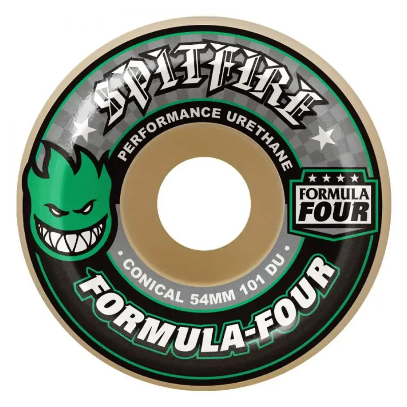 Spitfire Formula Four Conical 56mm Green 101A Skateboard Ruedas