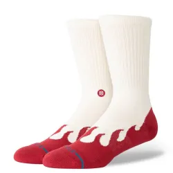 Stance Heating Up Crew Socks Red