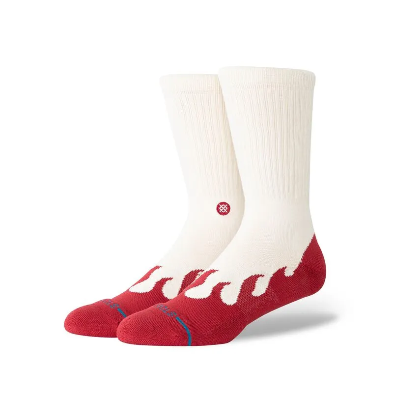 Stance Heating Up Crew Socks Red