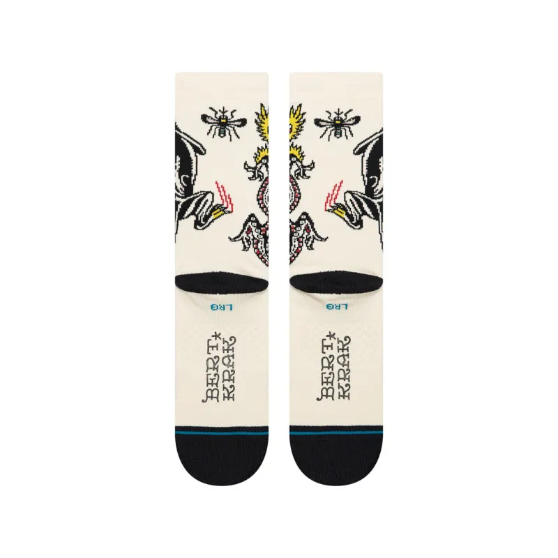 Stance Battle Crew Socks Cream