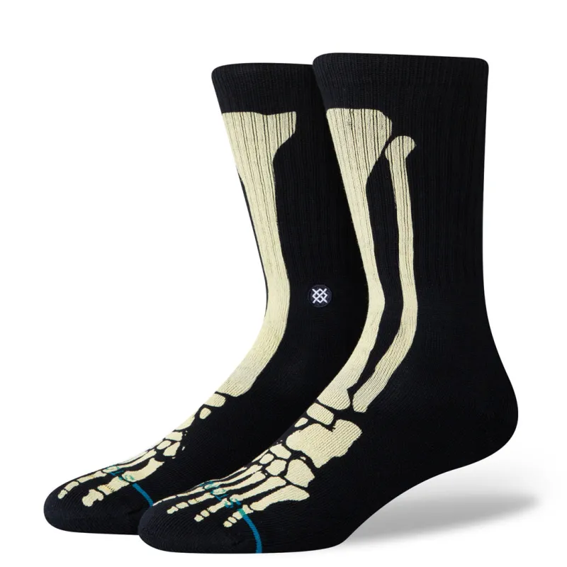 Stance Bones 3 Crew Socks Black