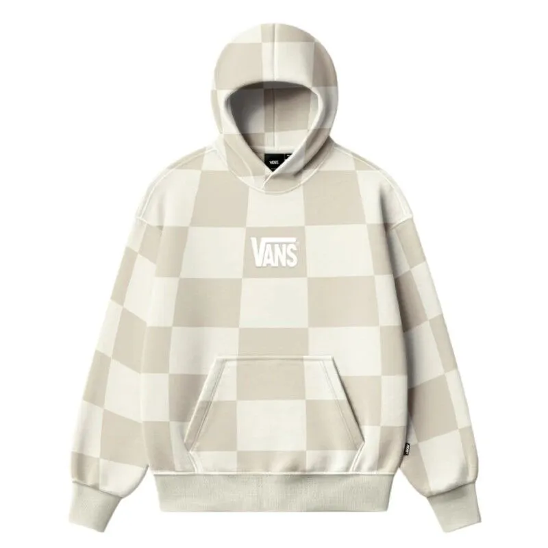 Vans Tonal Check Stretch Logo Hoodie Marshmallow