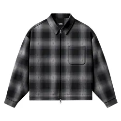 Vans Larkspur Zip-Hoodie Plaid Flannel Shirt Black