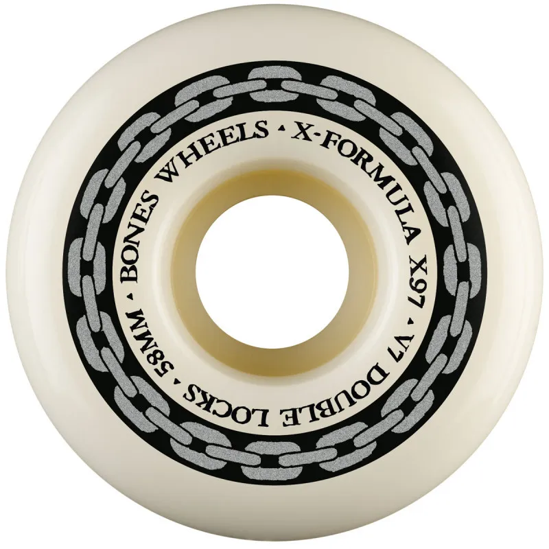 Bones X-Formula V7 Double Locks 58mm x 38mm 97A Skateboard Wielen