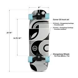 Loaded Ballona Orca Surfskate Edition 28" Surf Skate Complete
