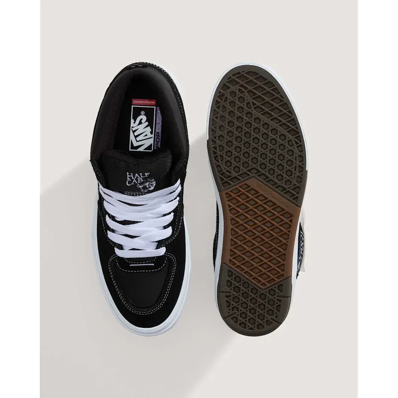 Vans Skate Half Cab Wafflecup Shoes Black/White - 8