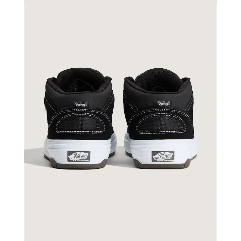 Vans Skate Half Cab Wafflecup Shoes Black/White - 8