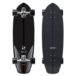 Carver Black Tip Carbon 33" Surf Skate Complete