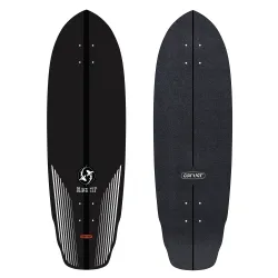 Carver Black Tip Carbon 33" Surf Skate Deck
