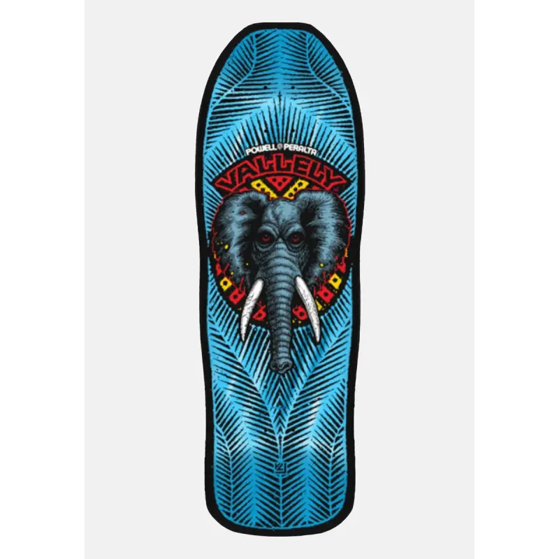 Powell-Peralta Vallely Elephant Blue Foil 9.85" Old School Skateboard Deck