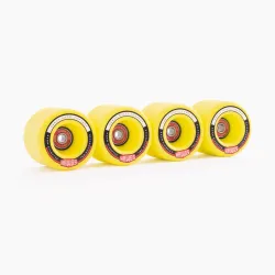 Hawgs 63mm Yellow Fatty Bearing Bundle 78A Longboard Wheels