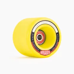 Hawgs 63mm Yellow Fatty Bearing Bundle 78A Longboard Wheels