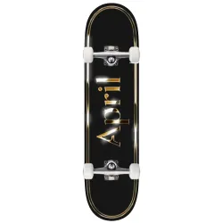April OG Logo Golden Black 8.5" Skateboard Complete
