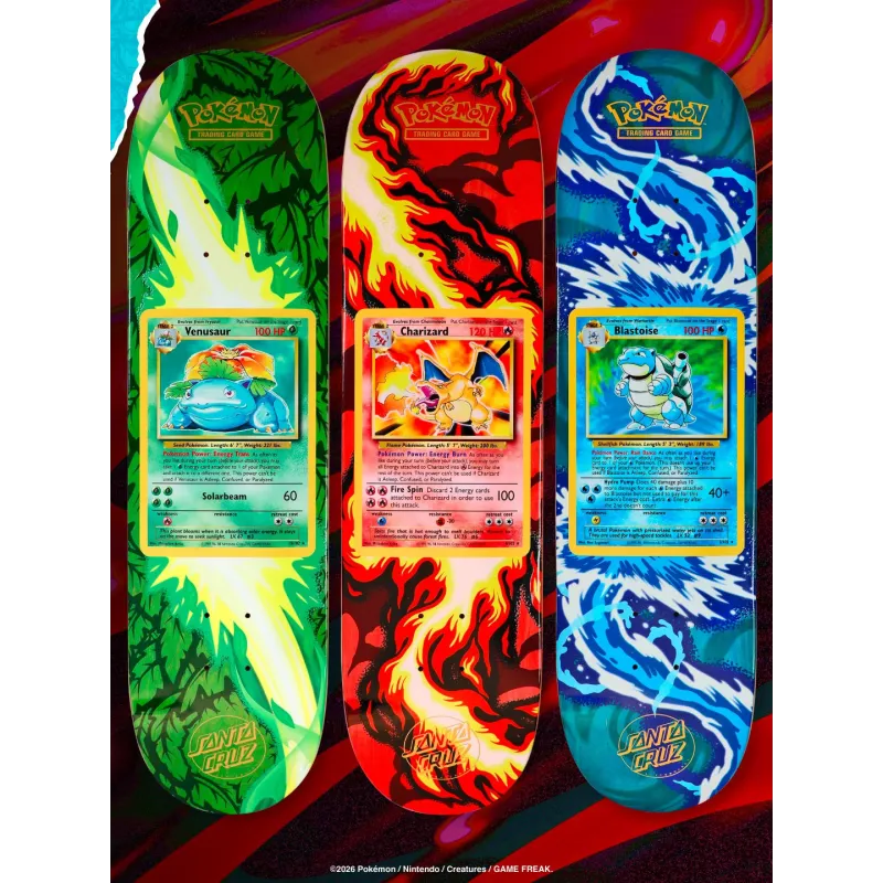 Santa Cruz Pokémon 8.0" Skateboard Deck Blind Bag