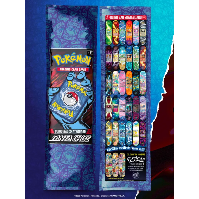 Santa Cruz Pokémon 8.0" Skateboard Deck Blind Bag