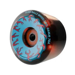 Slime Balls Prayer Candle Light Ups OG Slime Transparent Black 66mm 78A Skateboard Wheels
