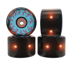Slime Balls Prayer Candle Light Ups OG Slime Transparent Black 66mm 78A Skateboard Wheels