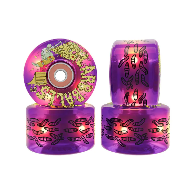 Slime Balls Sam Hitz Light Ups OG Slime Purple 60mm 78A Skateboard Wheels