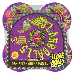Slime Balls Sam Hitz Light Ups OG Slime Purple 60mm 78A Skateboard Wheels