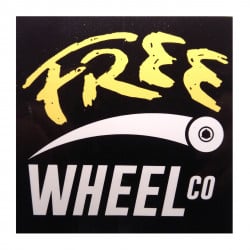 Free Wheel Square Sticker