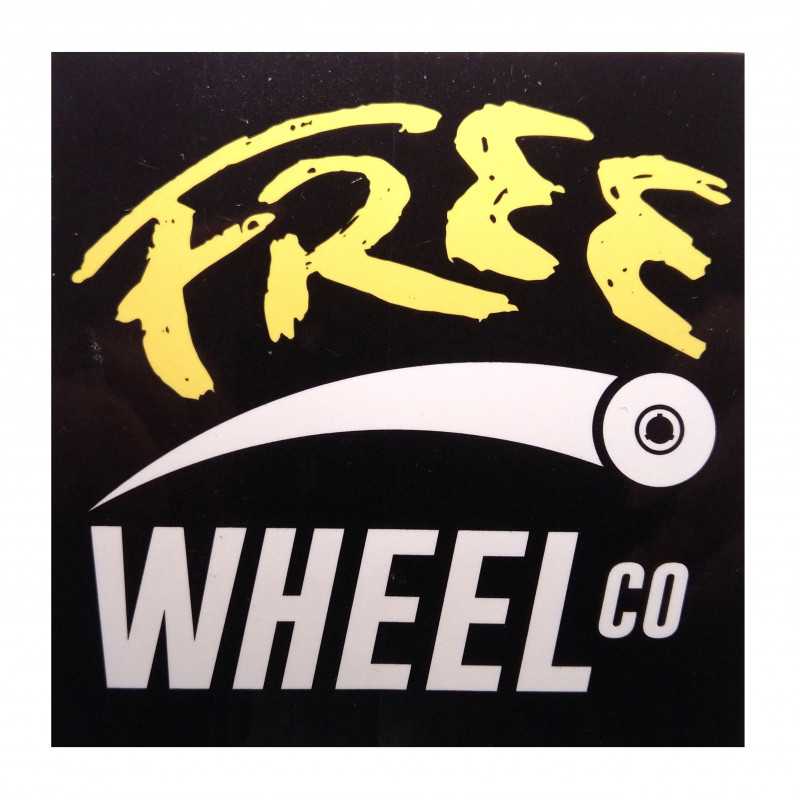 Free Wheel Square Sticker Free Wheel Square Sticker