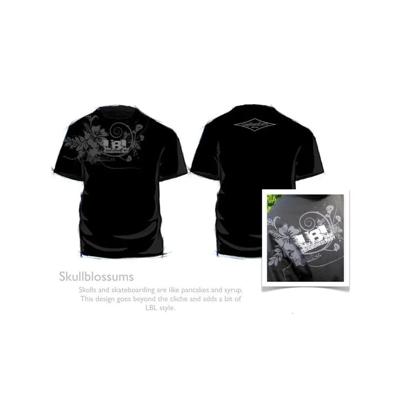 Longboard Larry Skull Blossoms T-Shirt