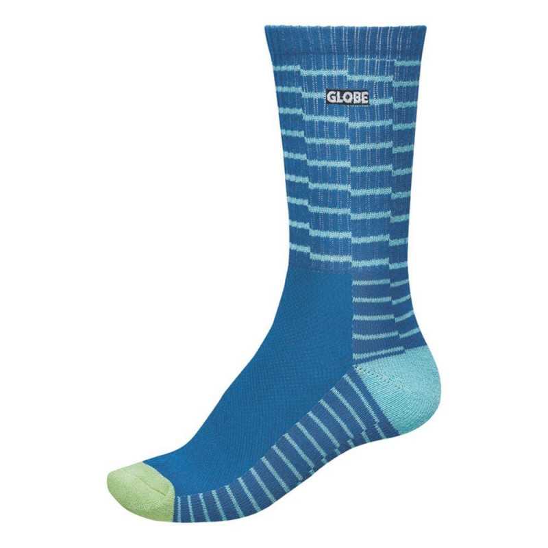 Globe Motion Crew Sock Blue Steps Globe Motion Crew Sock Blue Steps