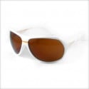 Caliber Neutz White & Gold Sun Glasses