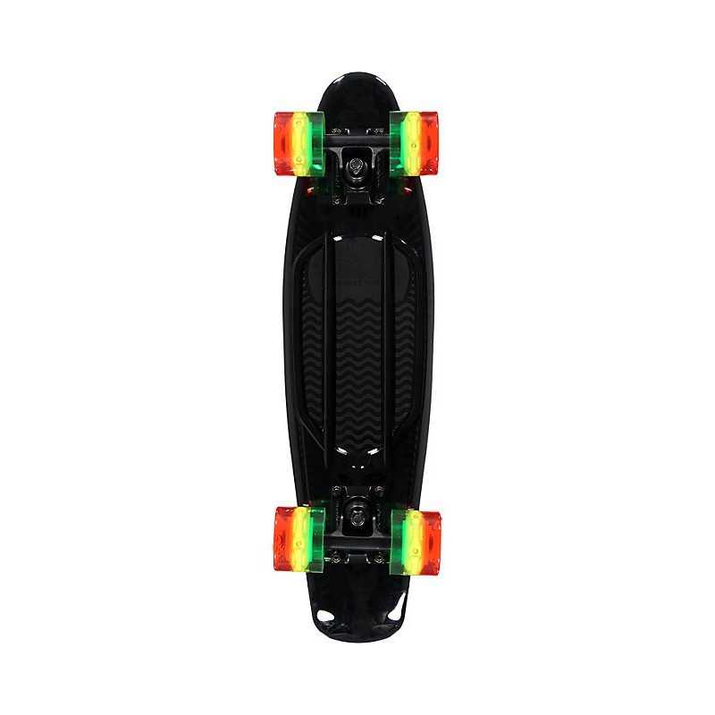Sunset Black Rasta 22"Cruiser Skateboard Led Light Complete Sunset Black Rasta 22"Cruiser Skateboard Led Light Complete