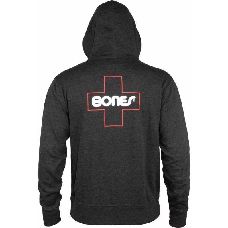 Bones Swiss Outline Zip Hoodie Charcoal Bones Swiss Outline Zip Hoodie Charcoal