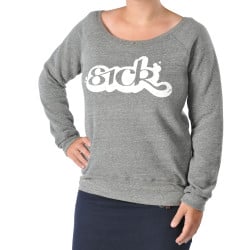 Sick Crewneck Sweater Girls Grey