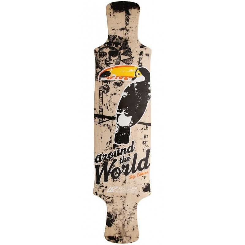 Airflow Around the World Longboard Deck Airflow Around the World Longboard Deck