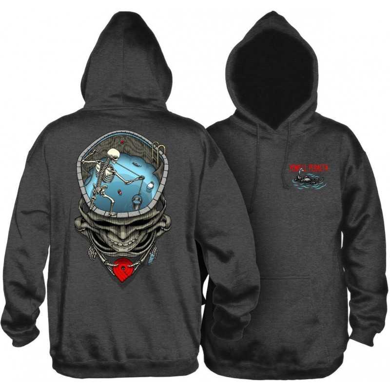 Powell Peralta Mighty Pool Skull Hoodie Charcoal Powell Peralta Mighty Pool Skull Hoodie Charcoal