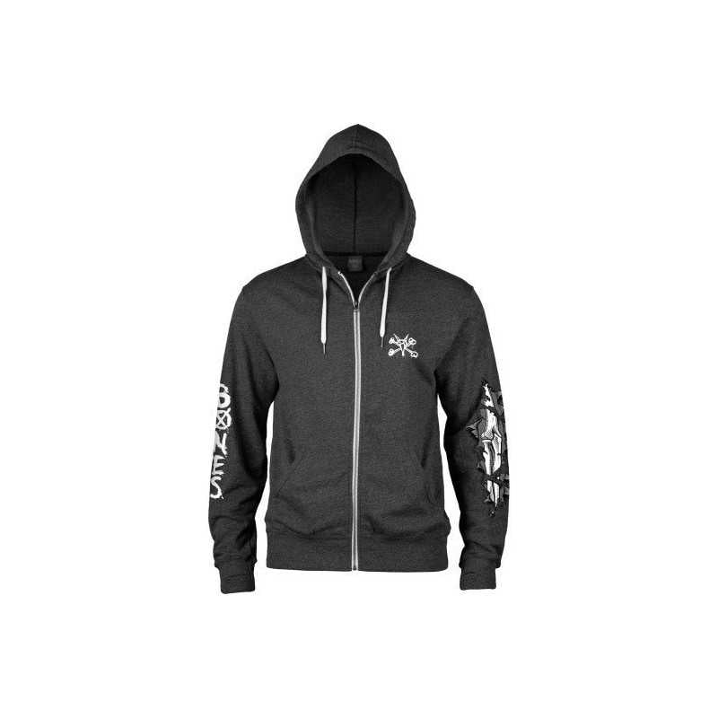 Buy Bones Zip Shred Hoodie Black at Europe's Sickest Skateboard Store ...