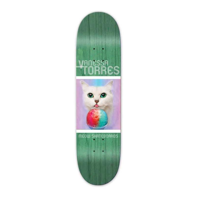 Meow Vanessa Torres Furreal Green 8.0" - Skateboard Deck