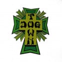 Dogtown Green Cross Logo Die Cut Sticker Medium