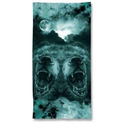 Grizzly Roar At The Moon Towel