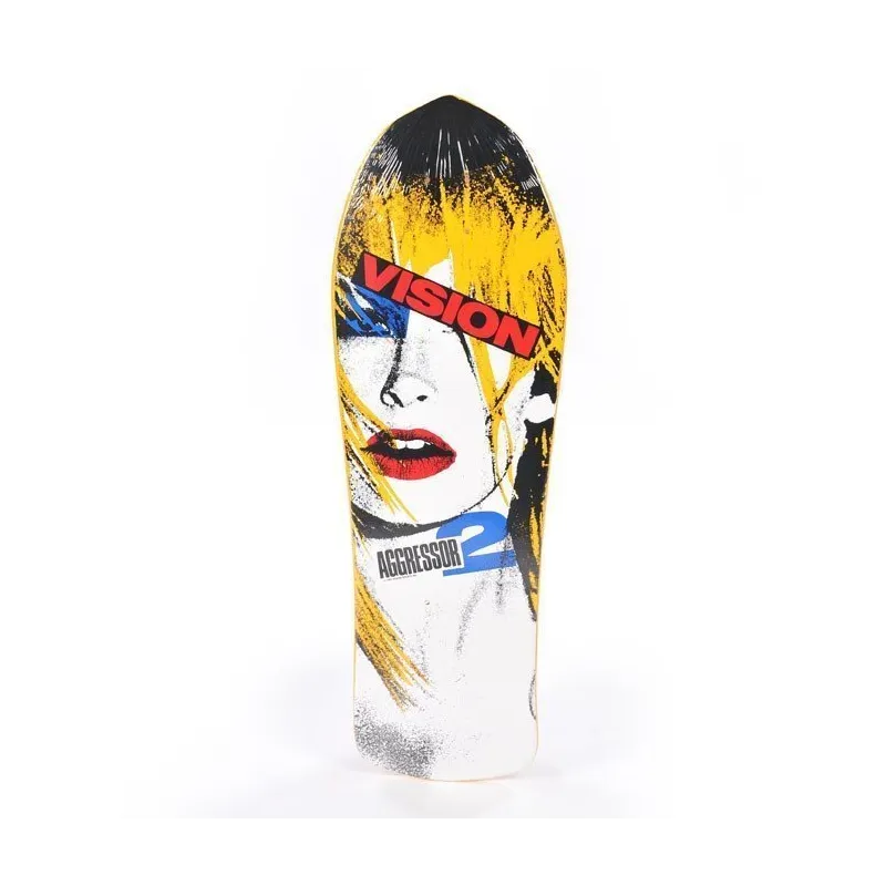 Vision Aggressor 2 Yellow - Old School Skateboard Deck