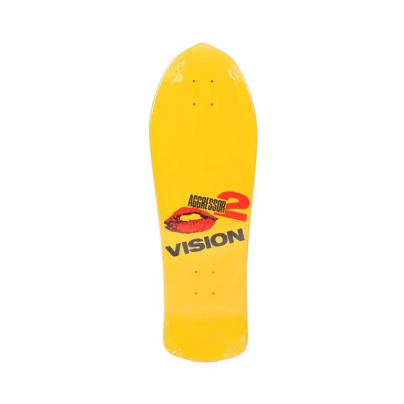 Vision Aggressor 2 Yellow - Old School Skateboard Deck