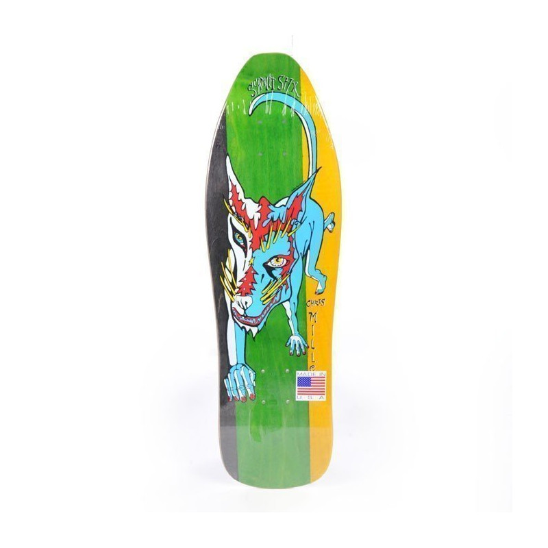 Schmitt Stix Chris Miller Mini Tri Color Black Green Yellow - Deck Only Schmitt Stix Chris Miller Mini Tri Color Black Green Yellow - Deck Only