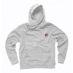 Magenta Plant Hoodie Light Heather Grey