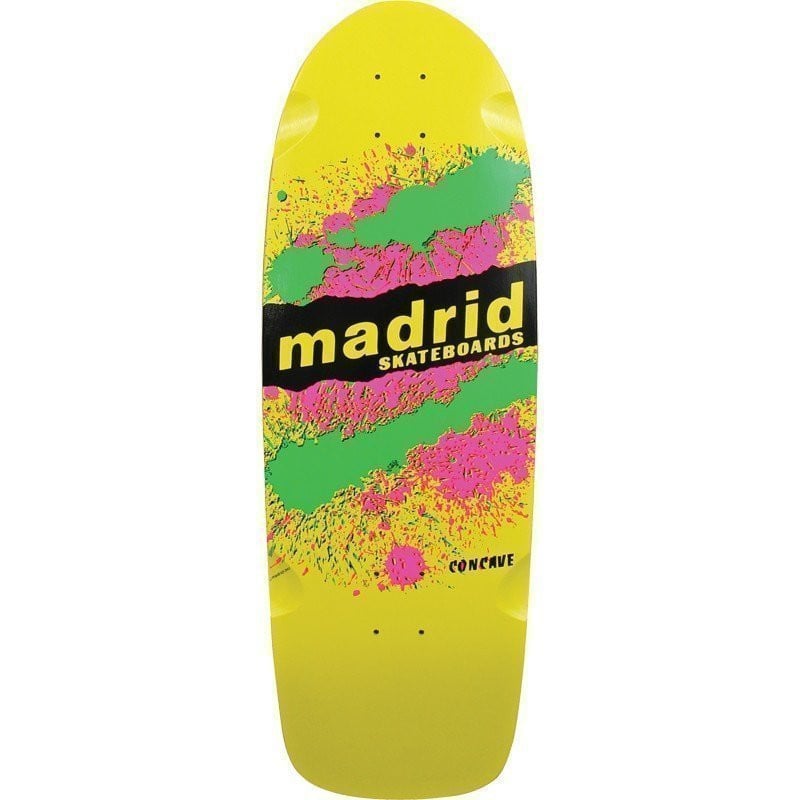 Madrid Marty Explosion Yellow Old School Skateboard Deck