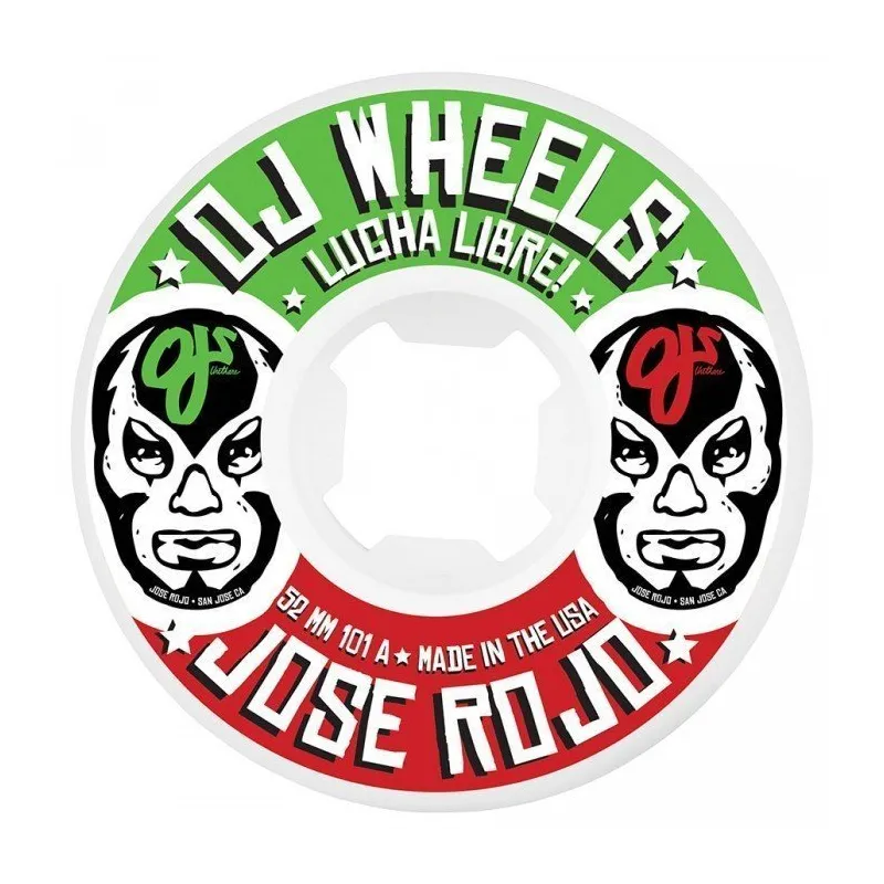 OJ Skateboard Ruedas Rojo Lucha Libre 52mm Skateboard Ruedas