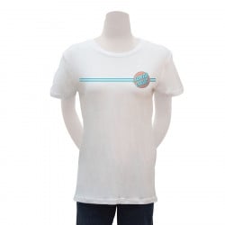 Santa Cruz Other Dot Fitted T-Shirt White/Peach Girls